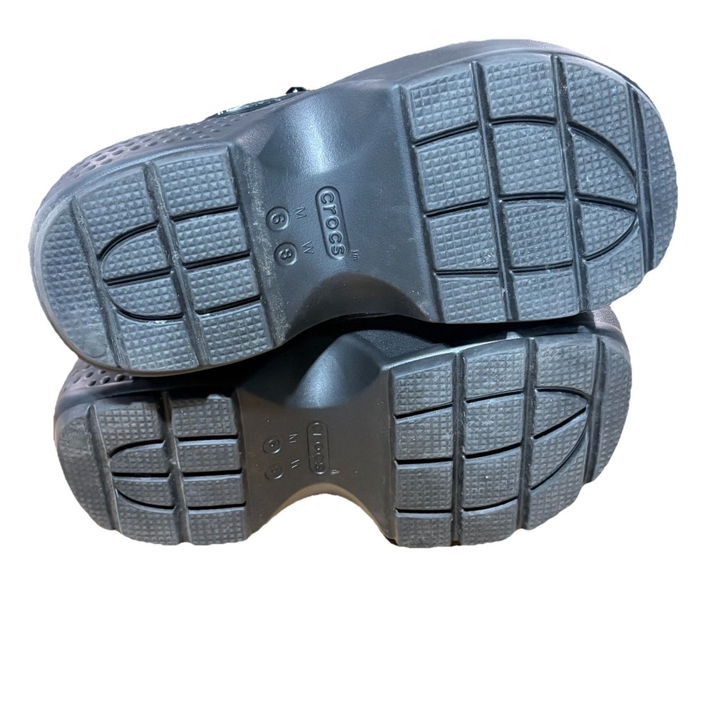 Crocs Wednesday Addams Stomp Clog Womens Size 8 Black Platform Addams Family - Picture 8 of 9